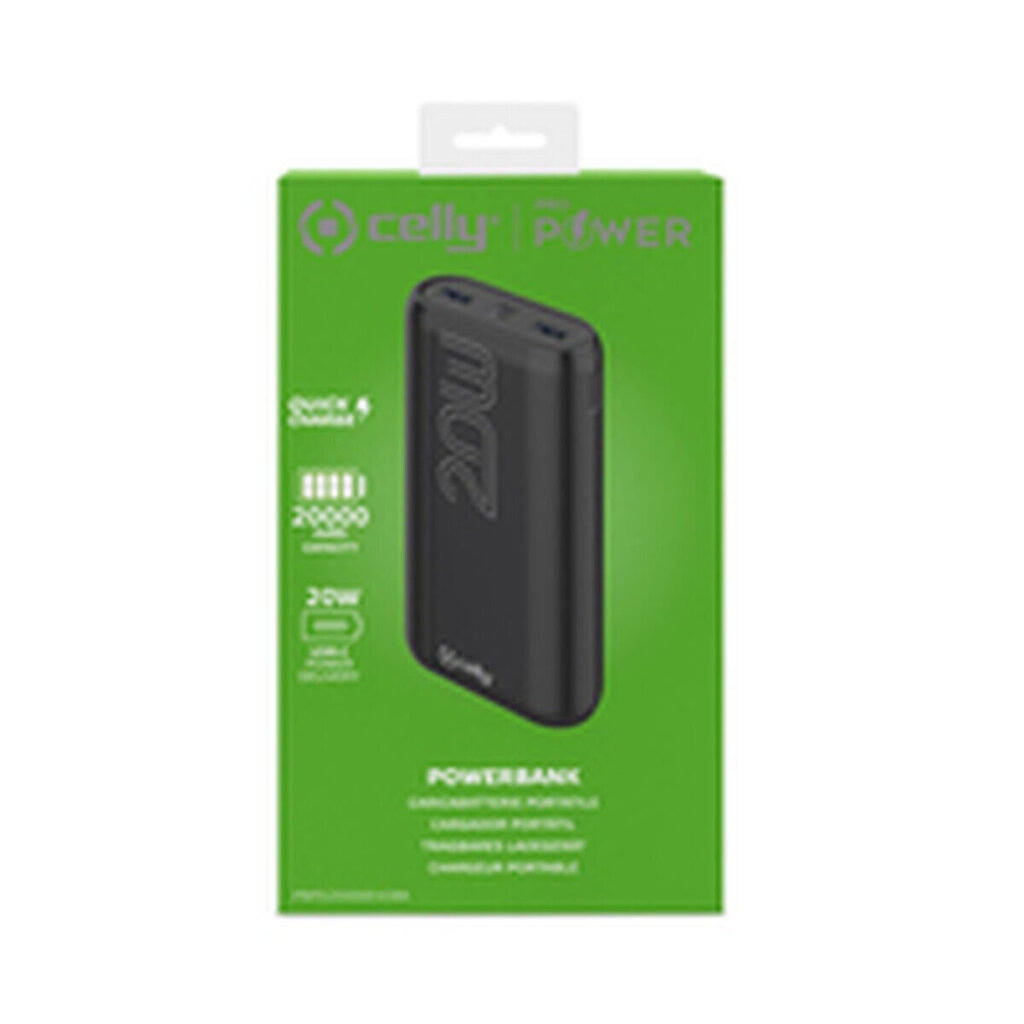 Celly PBPD20000EVOBK 20000 mAh цена и информация | Lādētāji-akumulatori (Power bank) | 220.lv