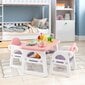 Bērnu galds un 2 krēslu komplekts Costway, rozā cena un informācija | Bērnu krēsliņi un bērnu galdiņi | 220.lv