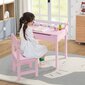 Bērnu galds ar krēslu Costway, rozā cena un informācija | Bērnu krēsliņi un bērnu galdiņi | 220.lv