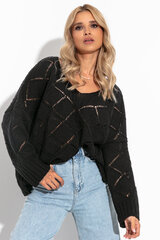 Džemperis sievietēm Fobya, melns cena un informācija | Sieviešu džemperi | 220.lv