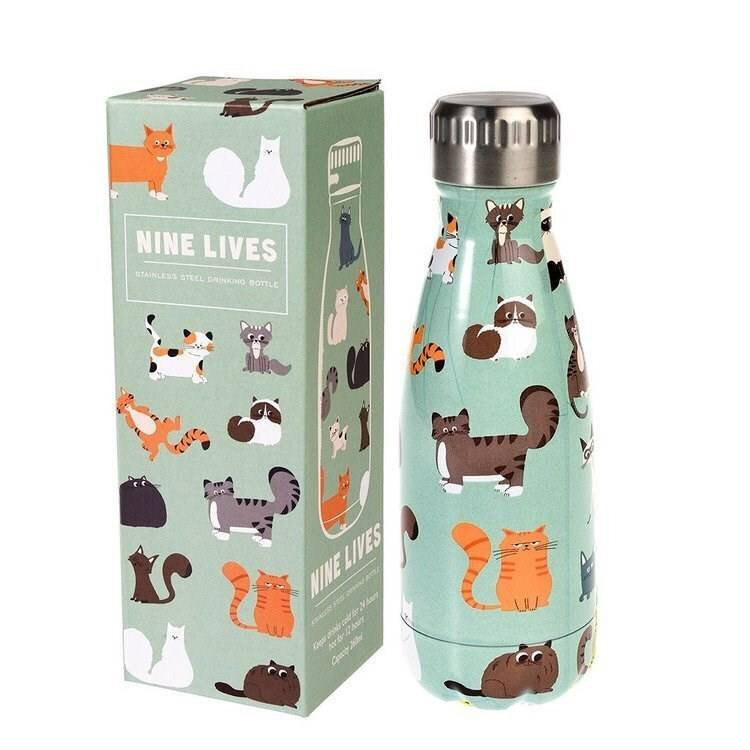 Rex London Steel termo pudele 260ml Cats cena un informācija | Termosi, termokrūzes | 220.lv