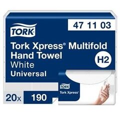 Lokšņu papīra dvielis Tork Xpress Multifold Universal, 20 gab. цена и информация | Туалетная бумага, бумажные полотенца | 220.lv