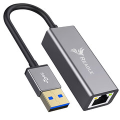 Reagle tīkla karte USB A 3.1 GIGABIT LAN 1000Mb RJ45 цена и информация | Адаптеры и USB разветвители | 220.lv