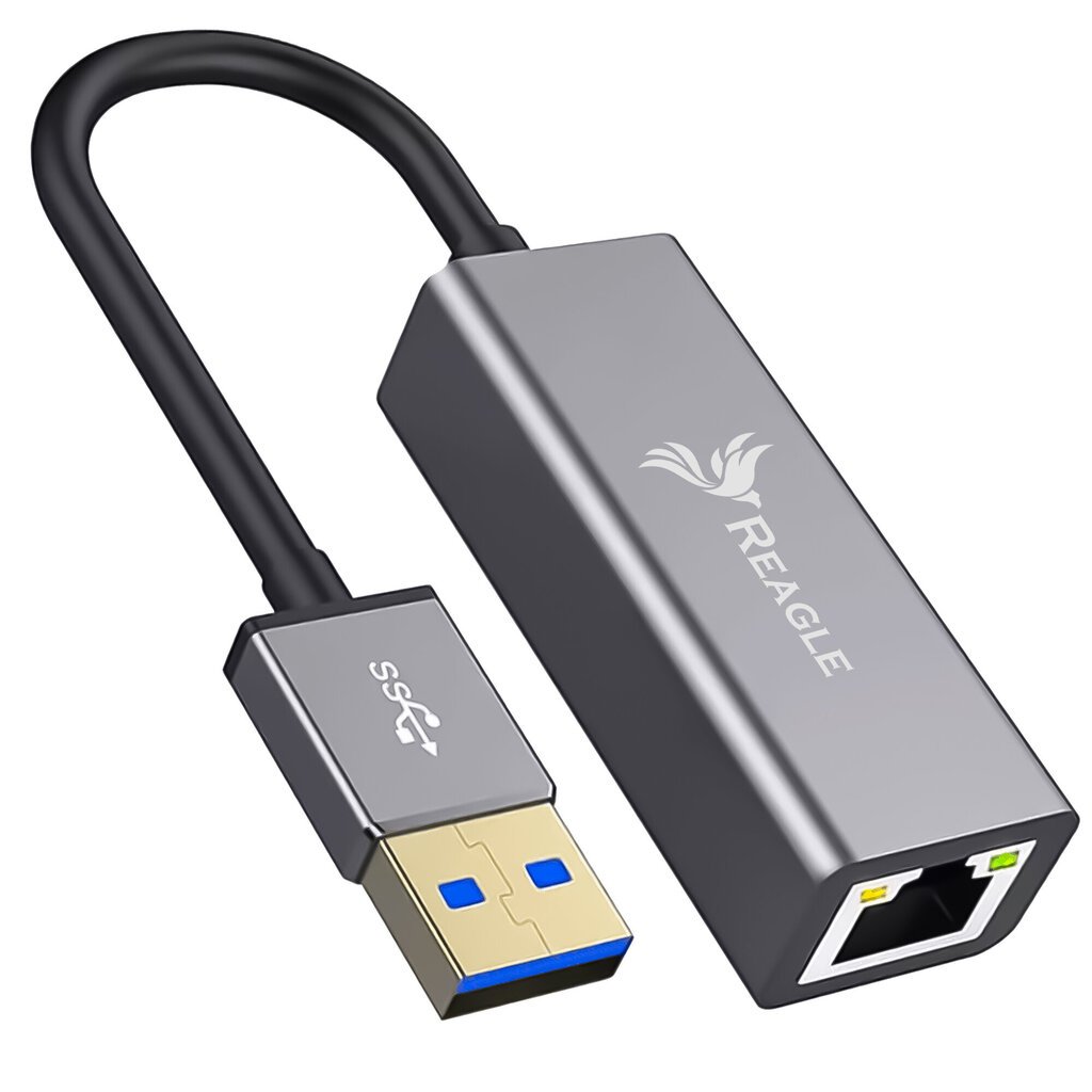 Reagle tīkla karte USB A 3.1 GIGABIT LAN 1000Mb RJ45 цена и информация | Adapteri un USB centrmezgli | 220.lv