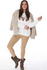 Белый женский пиджак с узором R109-BA-46 цена и информация | Женские толстовки | 220.lv