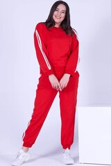 Красный спортивный костюм-двойка в полоску A812-R-42 цена и информация | Спортивная одежда для женщин | 220.lv