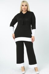 Черный костюм для отдыха из вискозы. V444-J-44 цена и информация | Женские костюмы | 220.lv