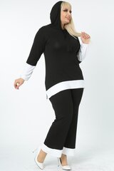 Черный костюм для отдыха из вискозы. V444-J-44 цена и информация | Женские костюмы | 220.lv