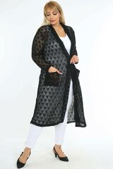 Kardigans sievietēm L258, melns cena un informācija | Sieviešu džemperi | 220.lv