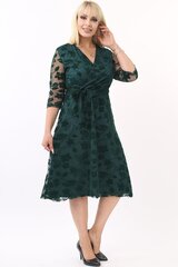 Темно-зеленое платье F4002-ZA-44/46 цена и информация | Платья | 220.lv