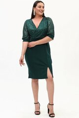 Зеленое платье с чешуей T1306-ŽA-44/46 цена и информация | Платья | 220.lv