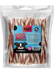 Bubu Pets Twisted sviestmaize ar jēra un mencu liellopa gaļu un mencas kubiņiem, 500g cena un informācija | Gardumi suņiem | 220.lv