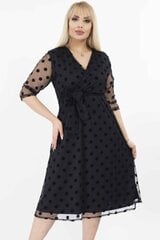 Черное платье с шариками F4049-JU-44/46 цена и информация | Платья | 220.lv