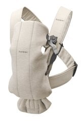 Ķengursoma Babybjörn Mini 3D Jersey, light beige cena un informācija | Babybjorn Rotaļlietas, bērnu preces | 220.lv