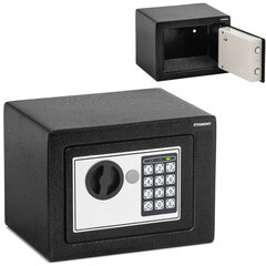Elektroniskais mājas seifs ar kodu un atslēgu nodalījumu, 23x17x17 cm cena un informācija | Seifi | 220.lv