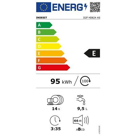 Indesit D2F HD624 AS cena un informācija | Trauku mazgājamās mašīnas | 220.lv