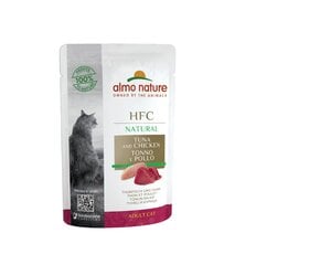 Almo Nature HFC Natural, papildbarība kaķiem, tuncis un vista, 24x55g cena un informācija | Konservi kaķiem | 220.lv