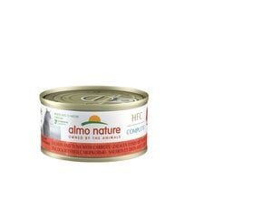 Almo Nature HFC Complete,pilnvērtīga barība kaķiem, lasis un tuncis ar burkāniem, 24x70g cena un informācija | Konservi kaķiem | 220.lv