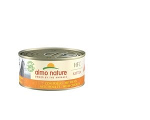 Almo Nature HFC Complete, pilnvērtīga barība kaķēniem 2-12m.v., vista, 24x150g cena un informācija | Konservi kaķiem | 220.lv