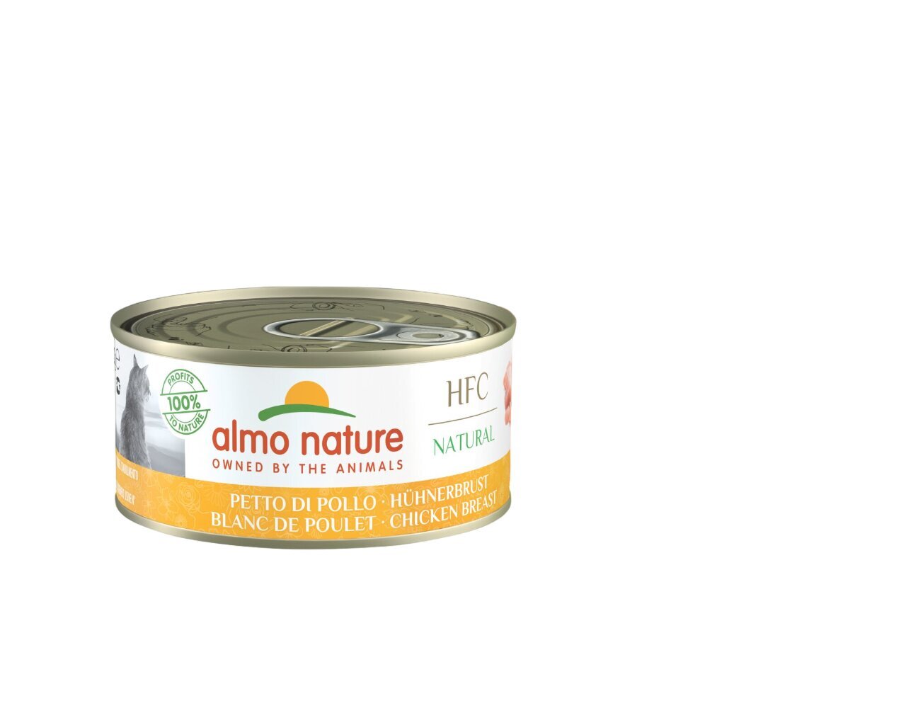 Almo Nature HFC Natural, papildbarība kaķiem, vistas krūtiņa, 24x150g cena un informācija | Konservi kaķiem | 220.lv