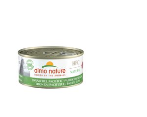 Дополнительный корм для кошек Almo Nature HFC Natural, тихоокеанский тунец, 24x150 г цена и информация | Консервы для котов | 220.lv