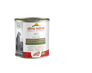 Almo Nature HFC Natural, papildbarība kaķiem, vistas fileja un garneles, 12x280g cena un informācija | Konservi kaķiem | 220.lv