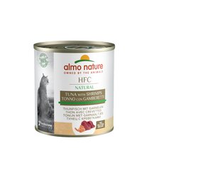 Almo Nature HFC Natural, papildbarība kaķiem, tuncis un garneles, 12x280g cena un informācija | Konservi kaķiem | 220.lv