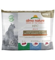 Дополнительный корм для кошек Almo Nature HFC Jelly Multipack, ассорти из тунца в желе, 4x6 (24x55 г) цена и информация | Консервы для котов | 220.lv