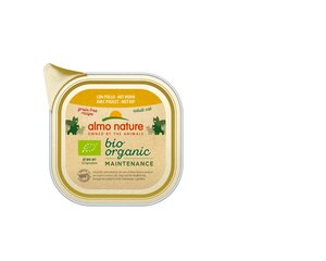 Полноценный корм для кошек Almo Nature Bio Organic, паштет из курицы, 19x85 г цена и информация | Консервы для котов | 220.lv