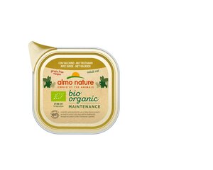 Almo Nature Bio Organic, pilnvērtīga barība kaķiem, tītara gaļas pastēte, 19x85g cena un informācija | Konservi kaķiem | 220.lv