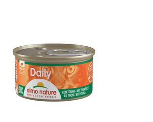 Almo Nature Daily, pilnvērtīga barība kaķiem, gaisīga pastēte ar tunci, 6x85g cena un informācija | Konservi kaķiem | 220.lv