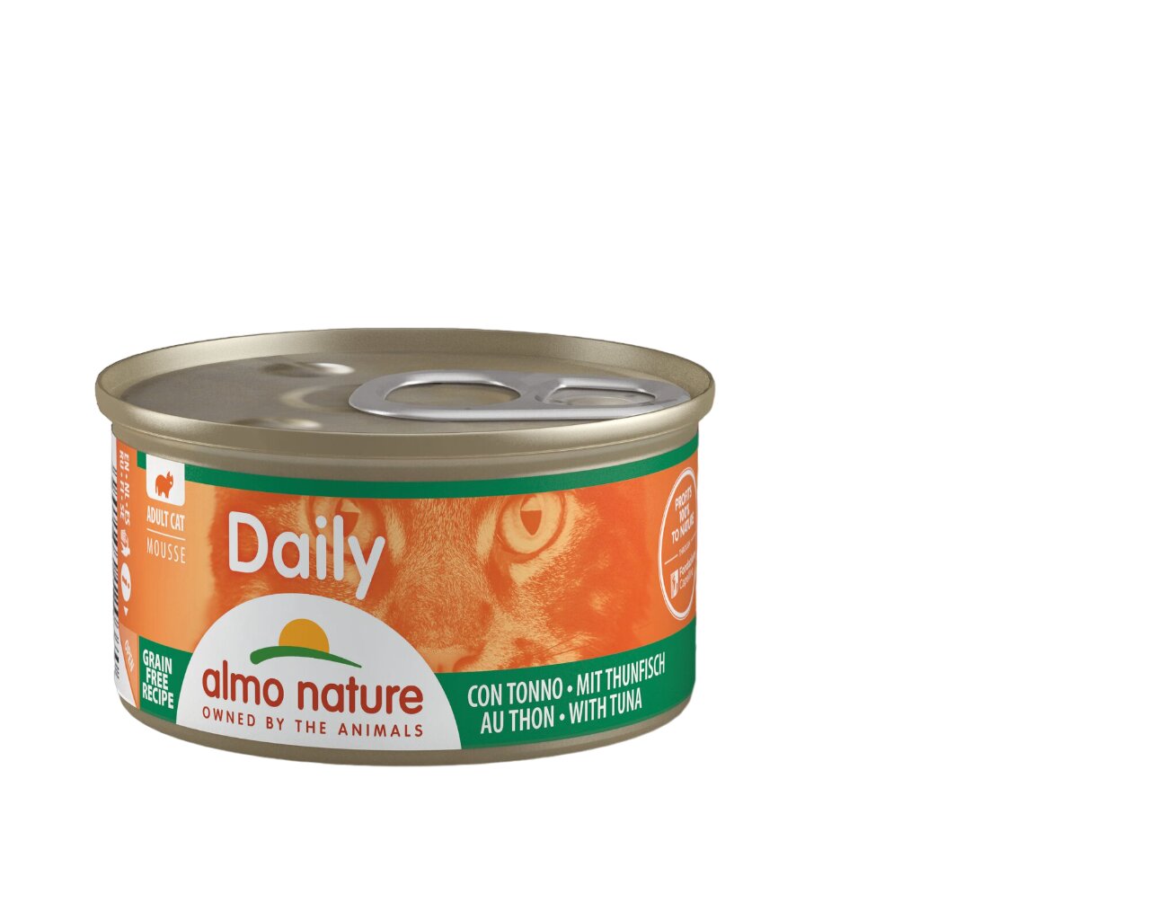 Almo Nature Daily, pilnvērtīga barība kaķiem, gaisīga pastēte ar tunci, 6x85g цена и информация | Konservi kaķiem | 220.lv