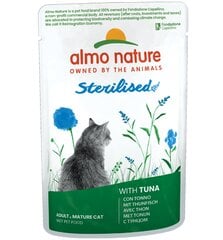 Полноценный корм для стерилизованных кошек Almo Nature Functional Sterilised, с тунцом, 12 x 70 г. цена и информация | Консервы для котов | 220.lv