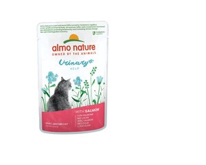 Almo Nature Functional Urinary Help, pilnvērtīga barība kaķiem urīnceļu veselībai, ar lasi, 12 x 70g. цена и информация | Консервы для котов | 220.lv