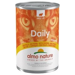 Almo Nature Daily, pilnvērtīga barība kaķiem, ar vistu, 24x400g cena un informācija | Konservi kaķiem | 220.lv