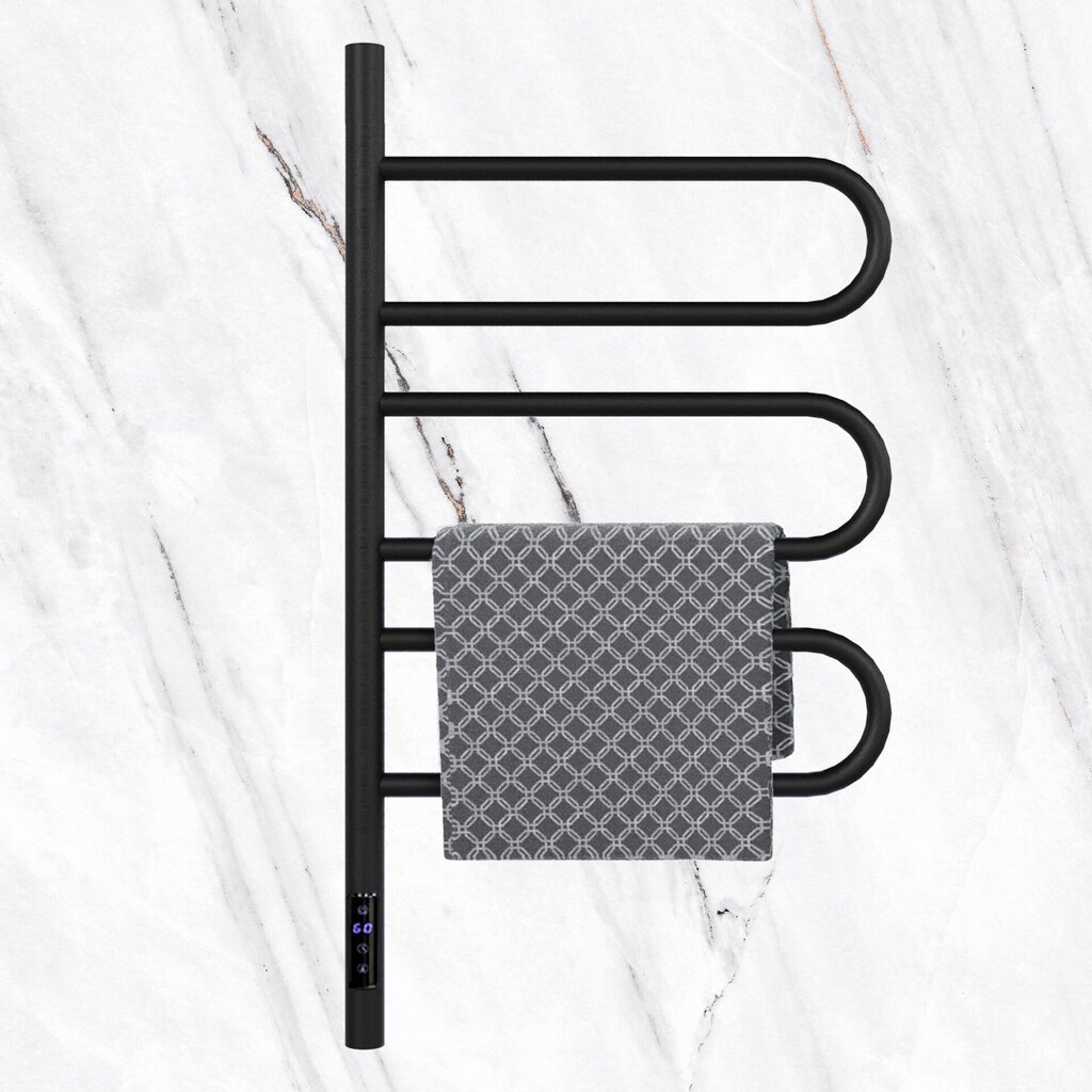 Elektriskais dvieļu žāvētājs Telvel Ti R3 black , 44х80 cm, 105 W cena un informācija | Dvieļu žāvētāji | 220.lv
