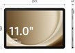 Samsung Galaxy Tab A9+ WiFi 8/128GB Silver цена и информация | Planšetdatori | 220.lv
