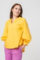 Женская темно-желтая блузка больших размеров цена и информация | Женские блузки, рубашки | 220.lv