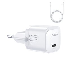 Mini charger USB C 20W PD Joyroom JR-TCF02 - White цена и информация | Зарядные устройства для телефонов | 220.lv