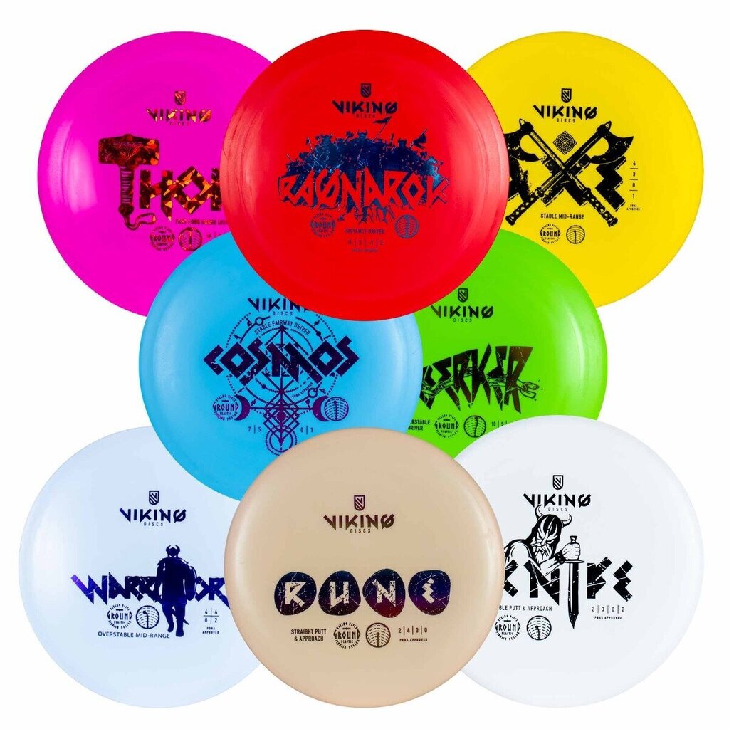 Golfa disku komplekts Viking, dažādas krāsas cena un informācija | Disku golfs | 220.lv