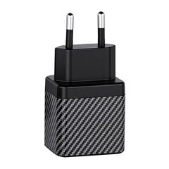 Wall charger INVZI GaN 2x USB-C, 45W, EU (black) цена и информация | Зарядные устройства для телефонов | 220.lv