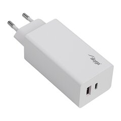 Akyga wall charger AK-CH-20 100W USB-C USB-A PD GaN 5-20V | 1.5-5A white цена и информация | Зарядные устройства для телефонов | 220.lv