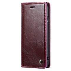 Кожиный чехол-книжка "CaseMe" Leather - бордовый  (iPhone 6 Plus / 6s Plus / 7 Plus / 8 Plus) цена и информация | Чехлы для телефонов | 220.lv