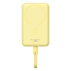 Baseus Magnetic Mini MagSafe 10000mAh 30W powerbank with built-in Lightning cable - yellow + Baseus Simple Series USB-C - USB-C 60W 0.3m cable цена и информация | Зарядные устройства Power bank | 220.lv