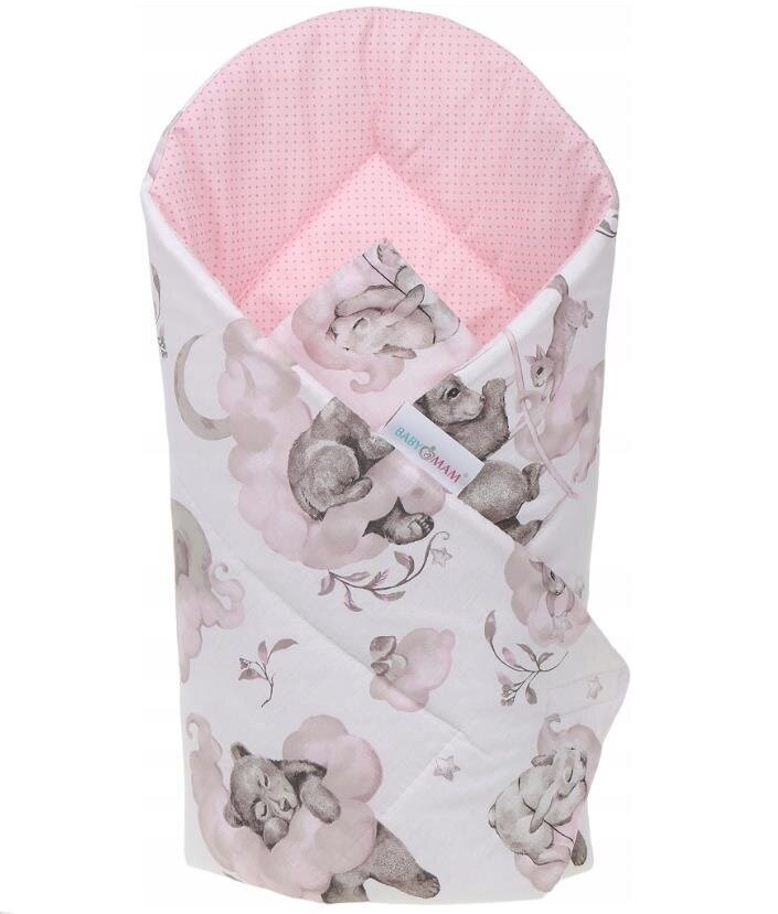 Konverts mazuļiem Babymam, 80x80 cm, rozā цена и информация | Spilveni, guļammaisi, konverti jaundzimušajiem | 220.lv