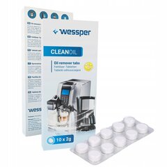 Wessper kafijas automāta tīrīšanas tabletes, 20 gab. cena un informācija | Tīrīšanas līdzekļi | 220.lv