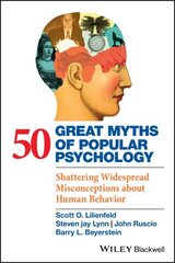 50 Great Myths of Popular Psychology: Shattering Widespread Misconceptions about Human Behavior cena un informācija | Sociālo zinātņu grāmatas | 220.lv