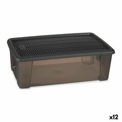 Ящик с крышкой Stefanplast Elegance Серый 19,5 x 11,5 x 33 cm Пластик 5 L (12 штук) цена и информация | Ящики для вещей | 220.lv