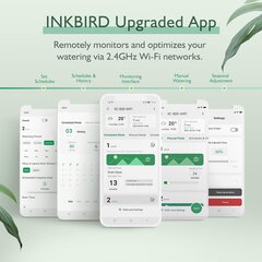 Ирригационная система Inkbird, IIC-800-WIFI, программатор на 8 зон, белый цена и информация | Оборудование для полива | 220.lv