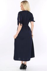 Длинное темно-синее платье с короткими рукавами. F4020-TM-48/50 цена и информация | Платья | 220.lv